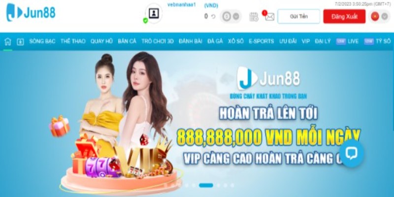 Bạn truy cập trang chính để thực hiện rút tiền